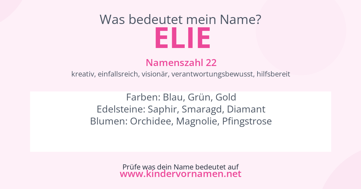 Was bedeutet der Name Elie?