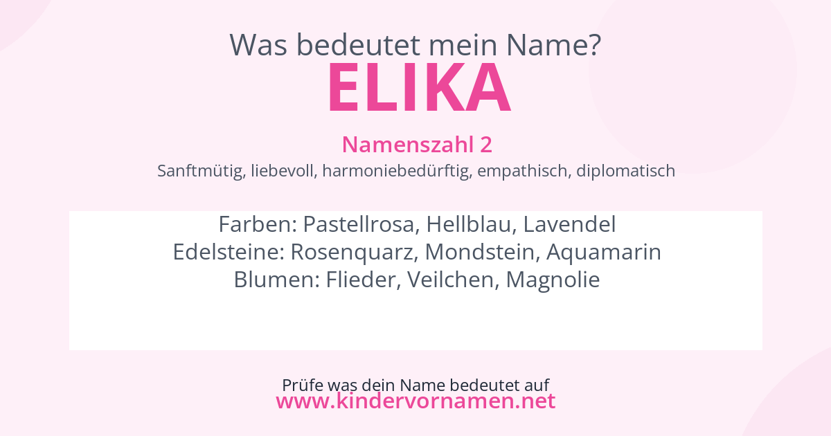 Was bedeutet der Name Elika?