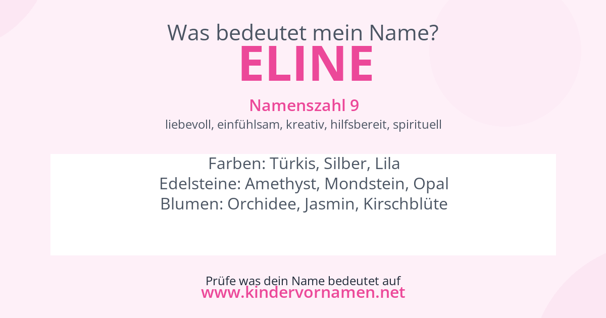 Was bedeutet der Name Eline?