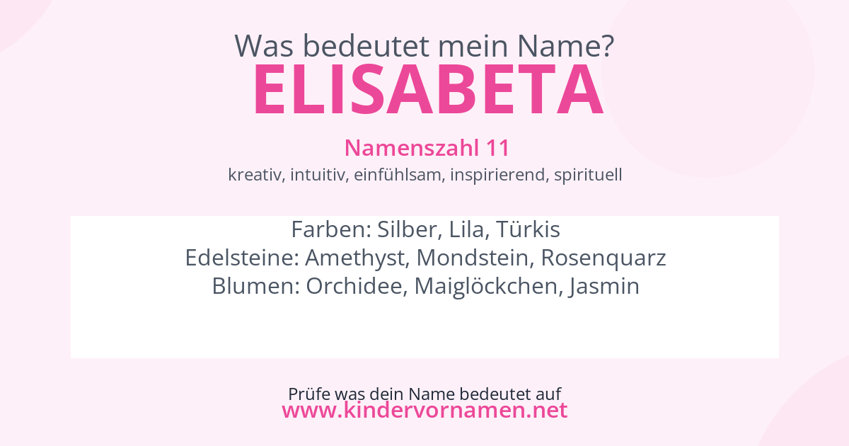 Was bedeutet der Name Elisabeta?