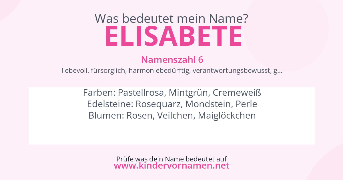 Was bedeutet der Name Elisabete?