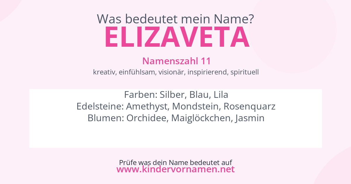 Was bedeutet der Name Elizaveta?