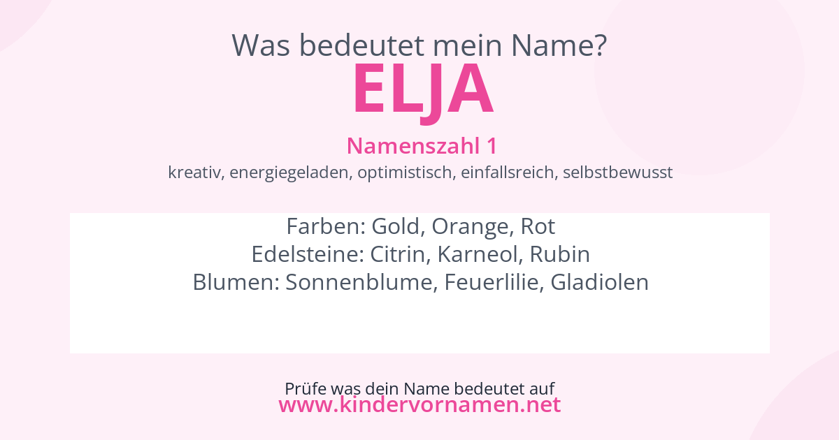 Was bedeutet der Name Elja?