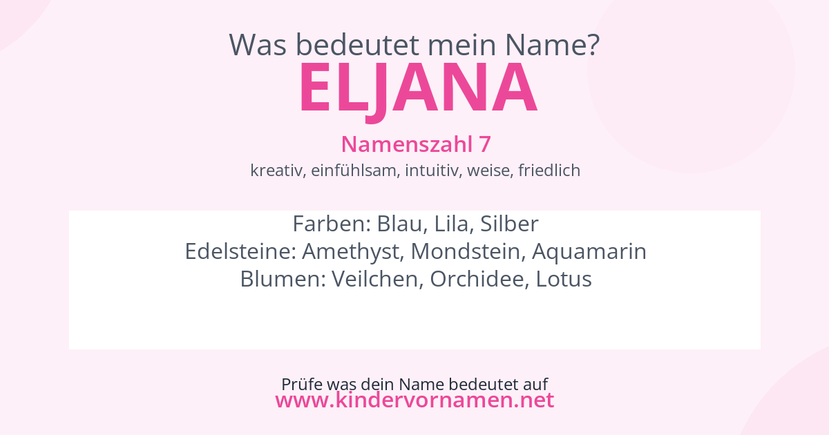 Was bedeutet der Name Eljana?