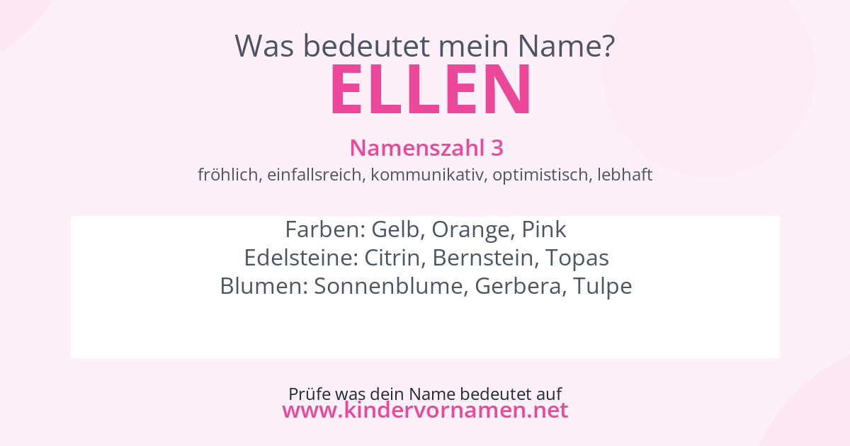 Was bedeutet der Name Ellen?
