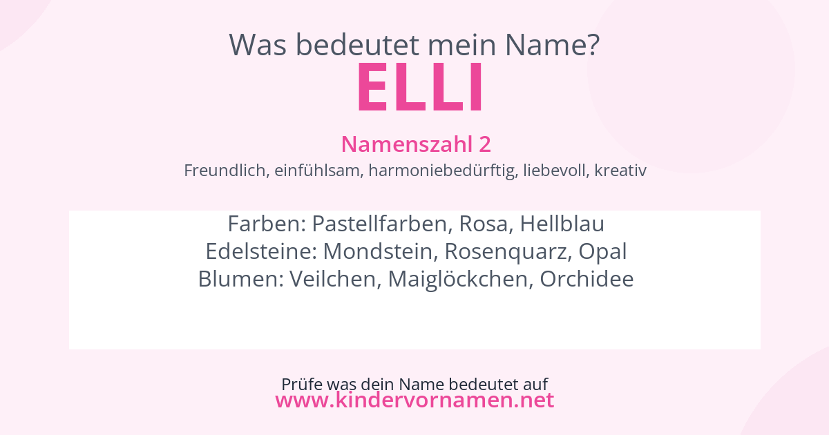 Was bedeutet der Name Elli?