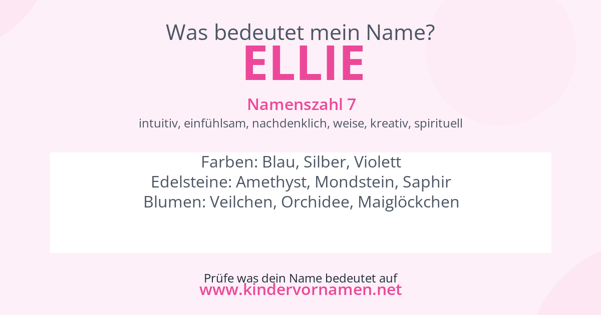 Was bedeutet der Name Ellie?
