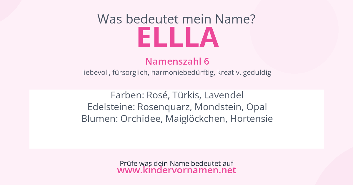 Was bedeutet der Name Ellla?