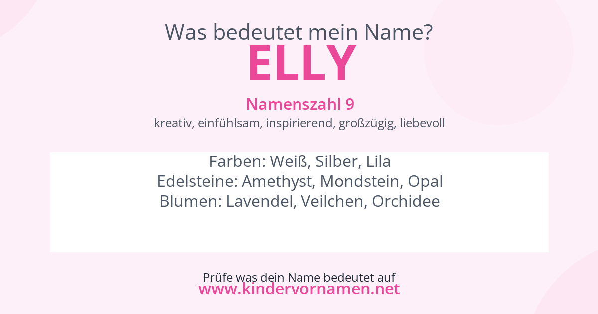 Was bedeutet der Name Elly?