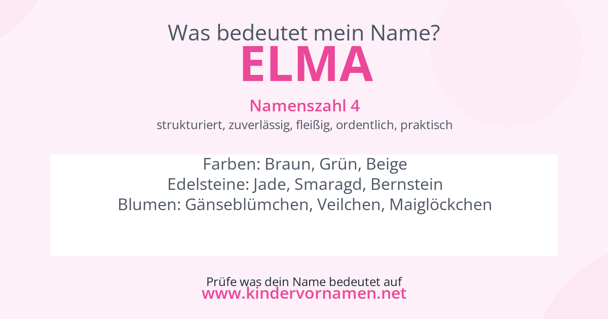 Was bedeutet der Name Elma?