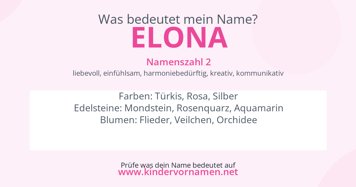 Was bedeutet der Name Elona?