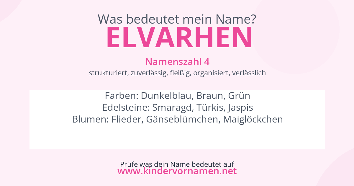 Was bedeutet der Name Elvarhen?