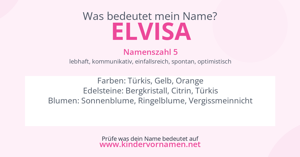 Was bedeutet der Name Elvisa?