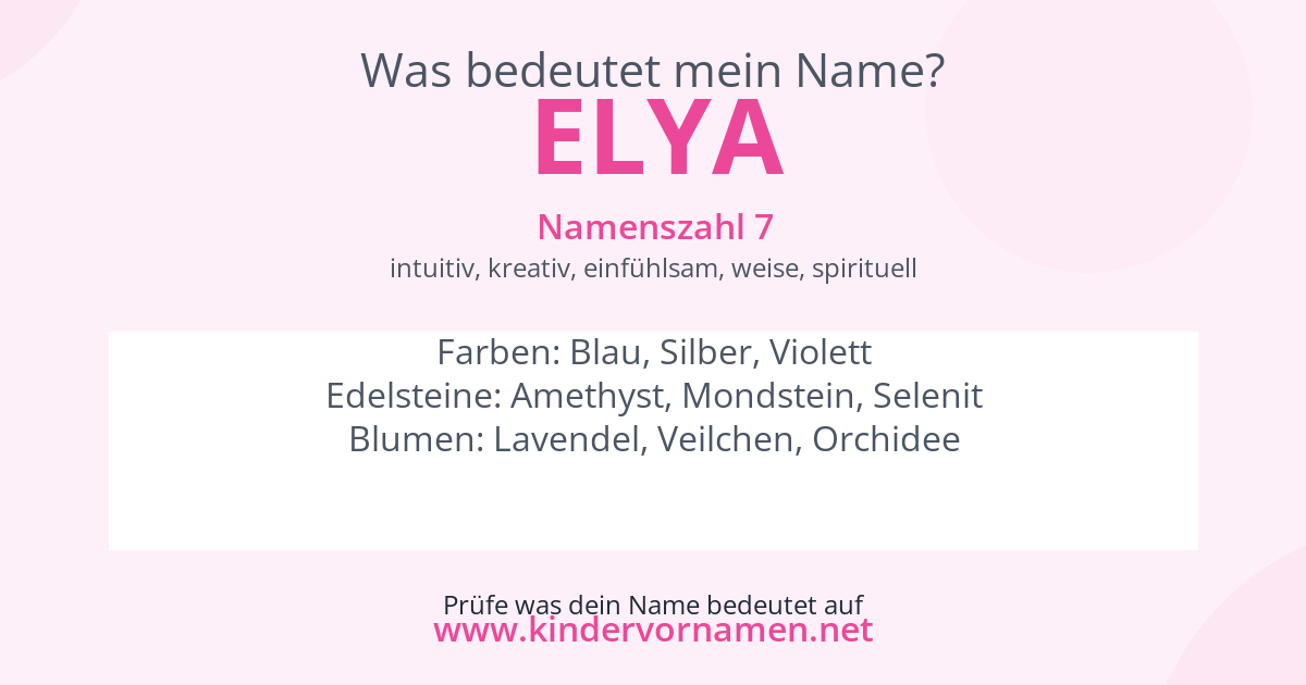 Was bedeutet der Name Elya?