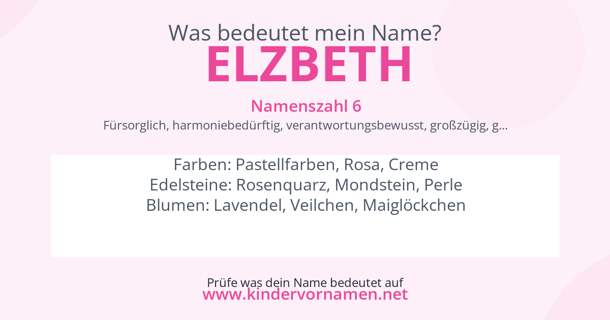 Was bedeutet der Name Elzbeth?