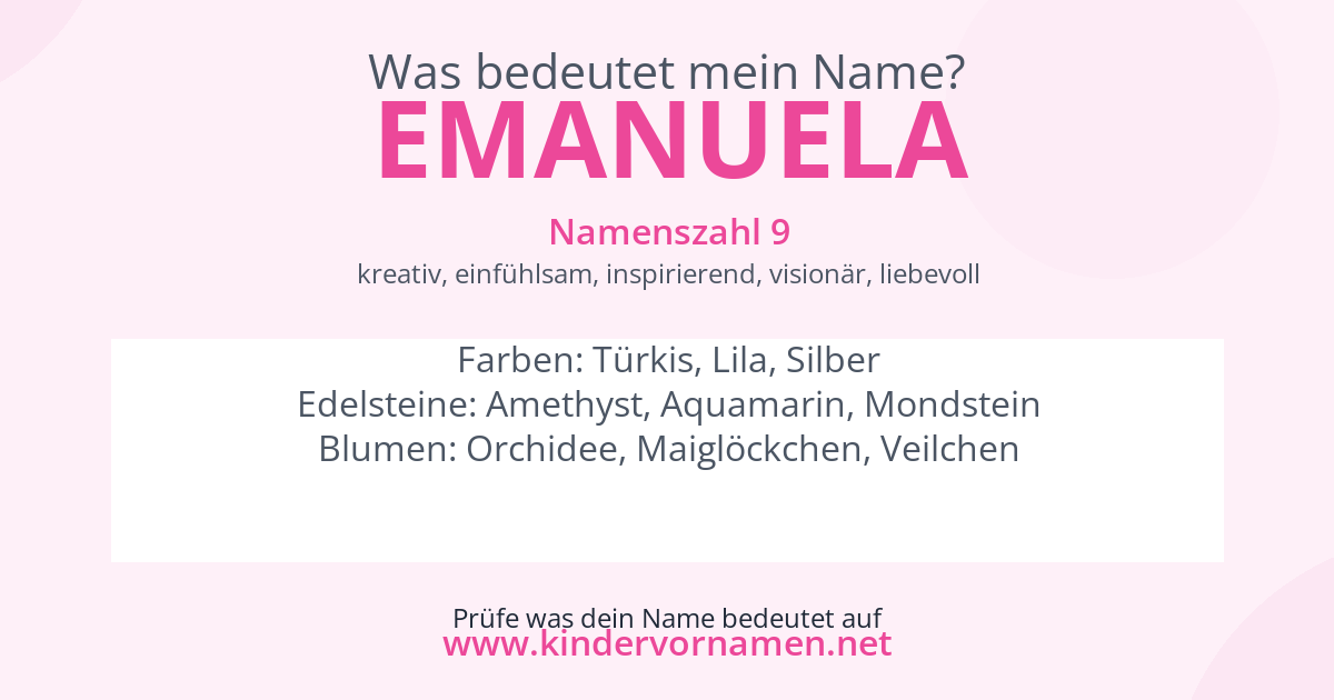 Was bedeutet der Name Emanuela?
