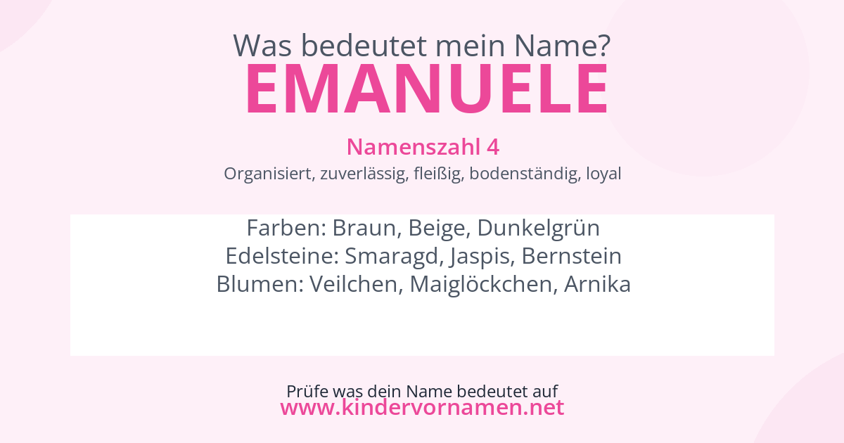 Was bedeutet der Name Emanuele?