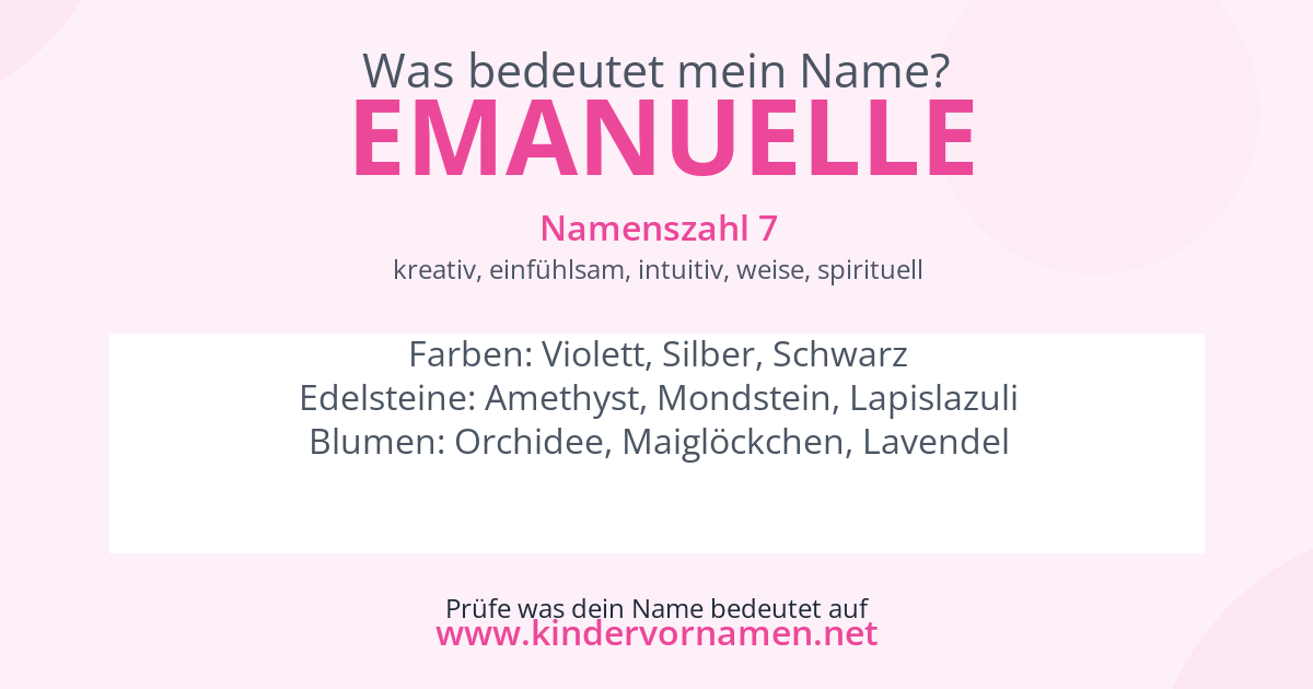 Was bedeutet der Name Emanuelle?