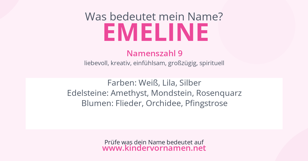 Was bedeutet der Name Emeline?
