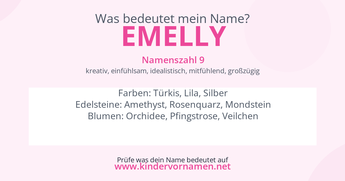 Was bedeutet der Name Emelly?