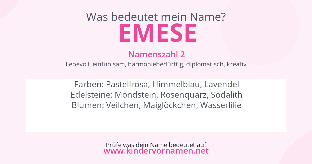 Was bedeutet der Name Emese?