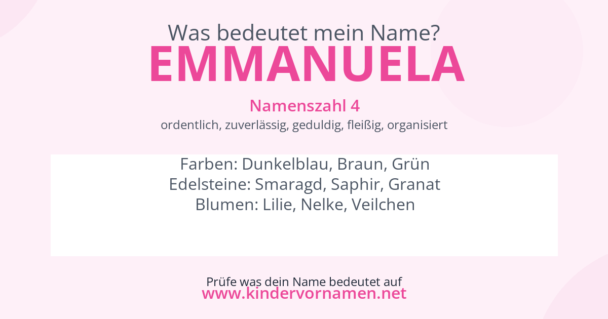 Was bedeutet der Name Emmanuela?