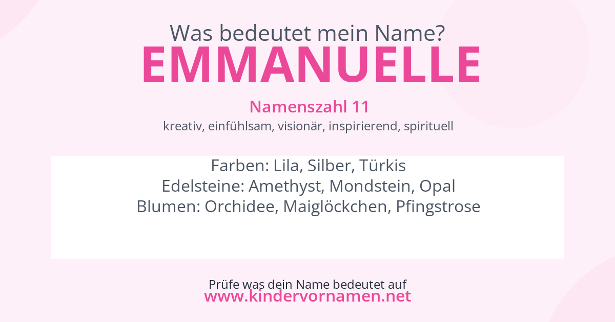 Was bedeutet der Name Emmanuelle?