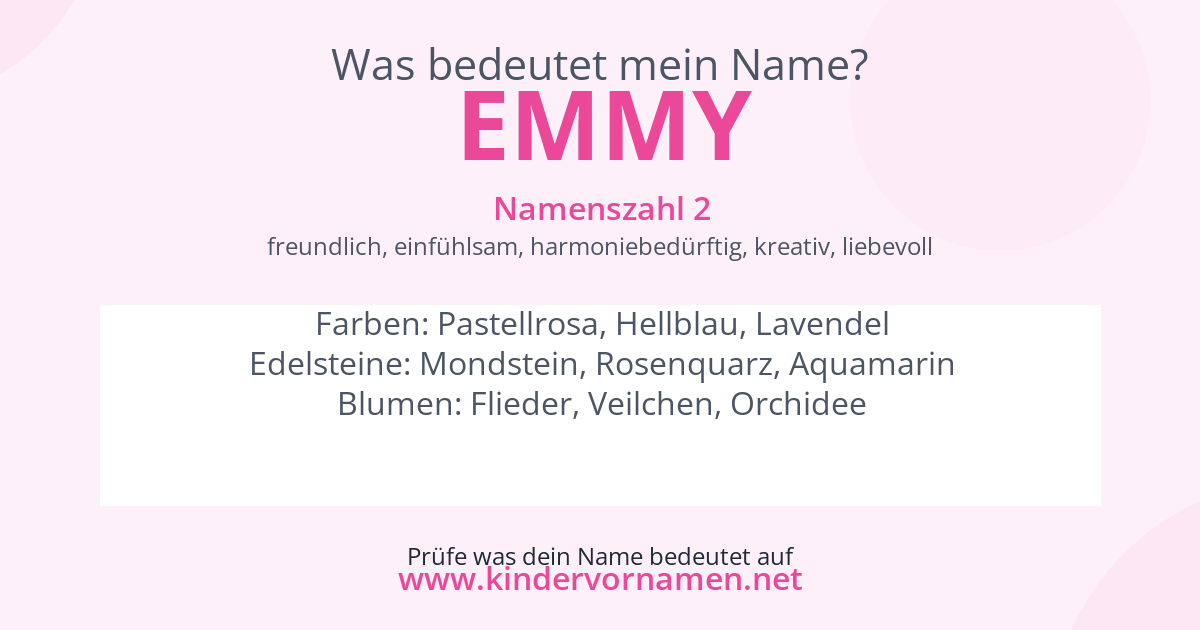 Was bedeutet der Name Emmy?