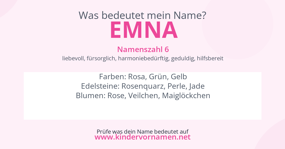 Was bedeutet der Name Emna?