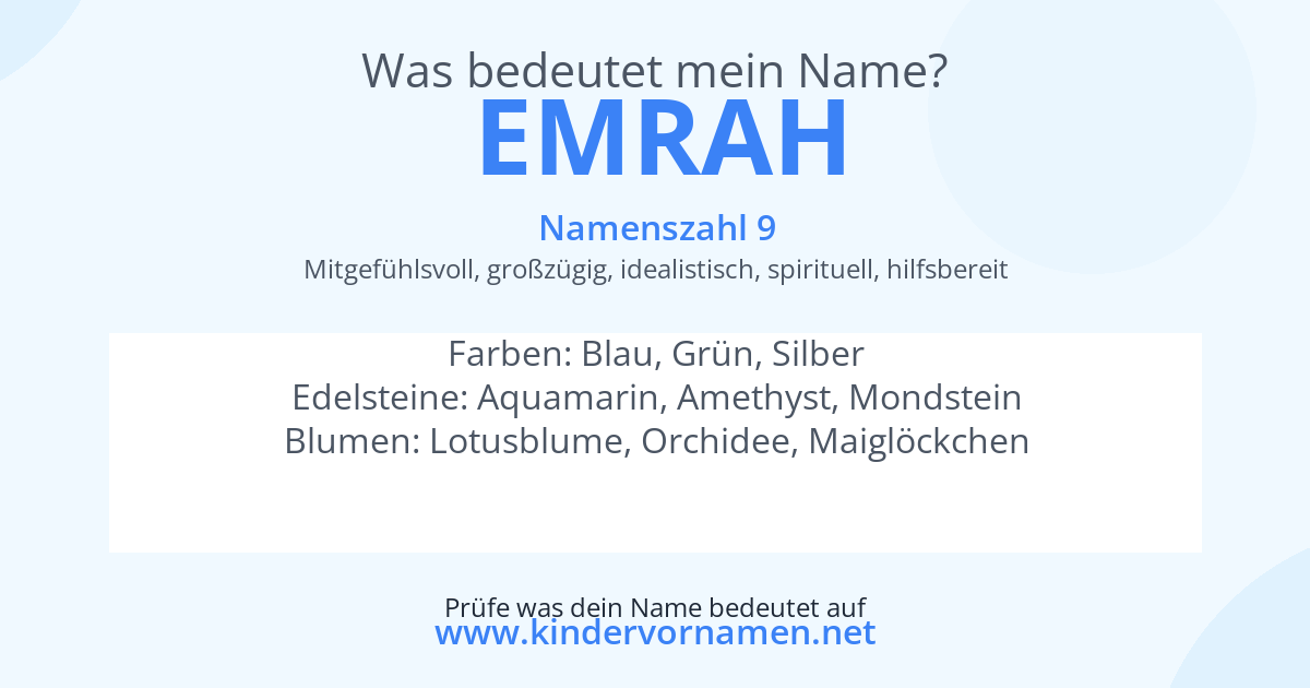 Was bedeutet der Name Emrah?
