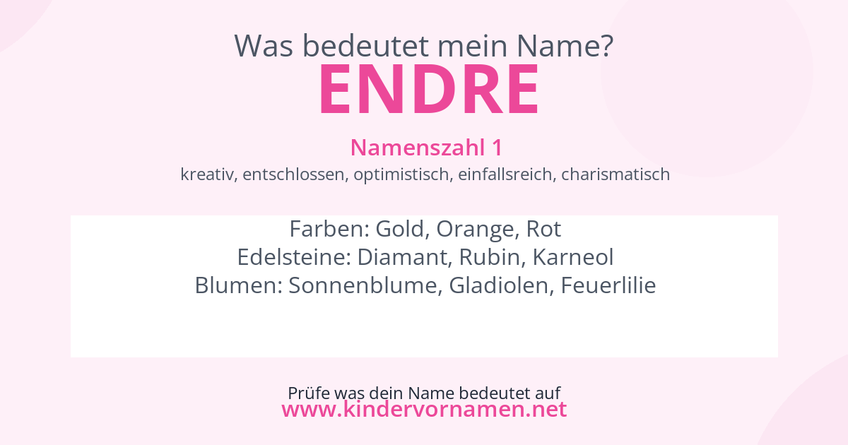 Was bedeutet der Name Endre?