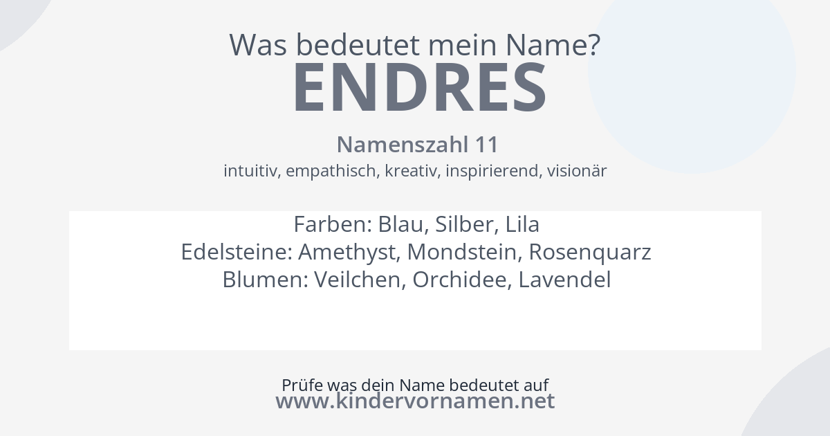 Was bedeutet der Name Endres?