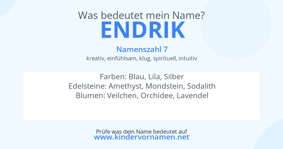 Was bedeutet der Name Endrik?