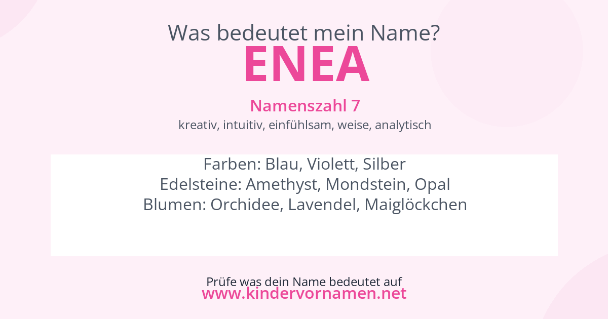 Was bedeutet der Name Enea?