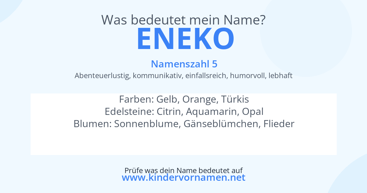 Was bedeutet der Name Eneko?