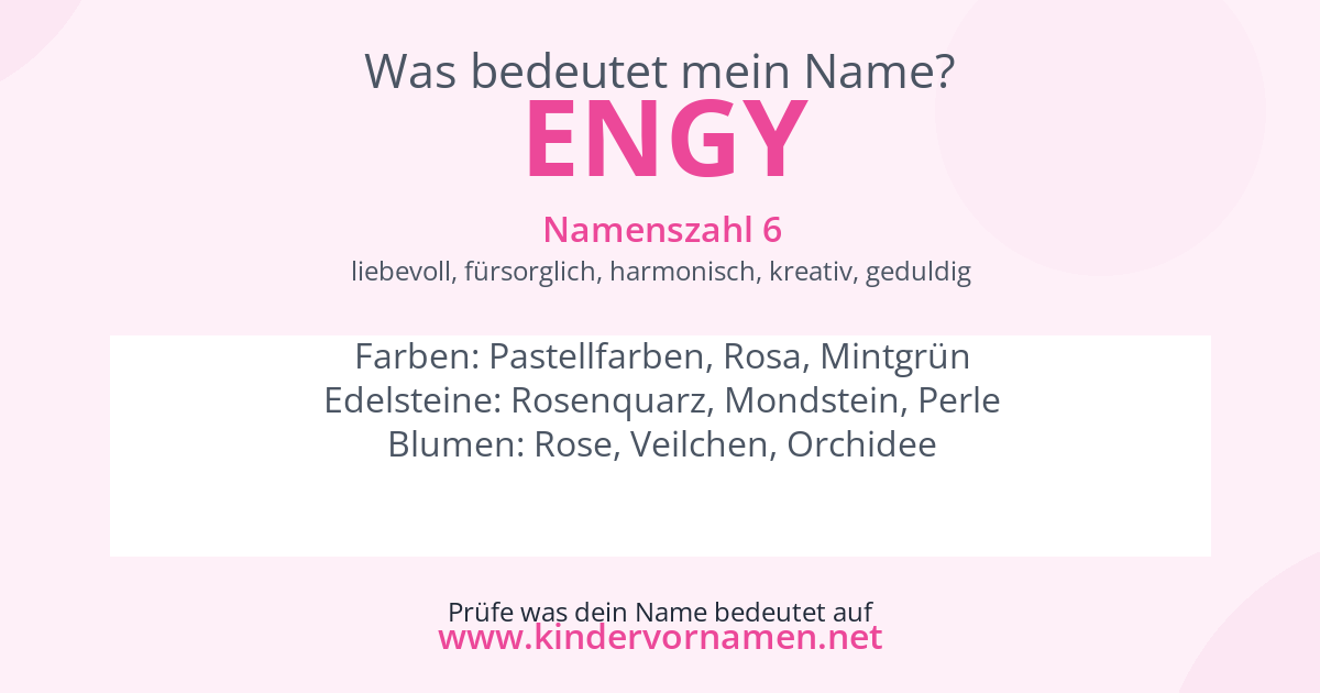 Was bedeutet der Name Engy?