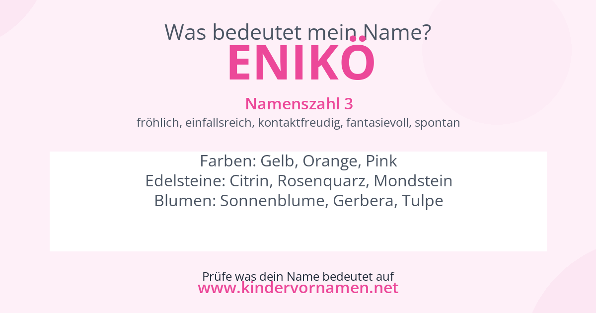Was bedeutet der Name Enikö?