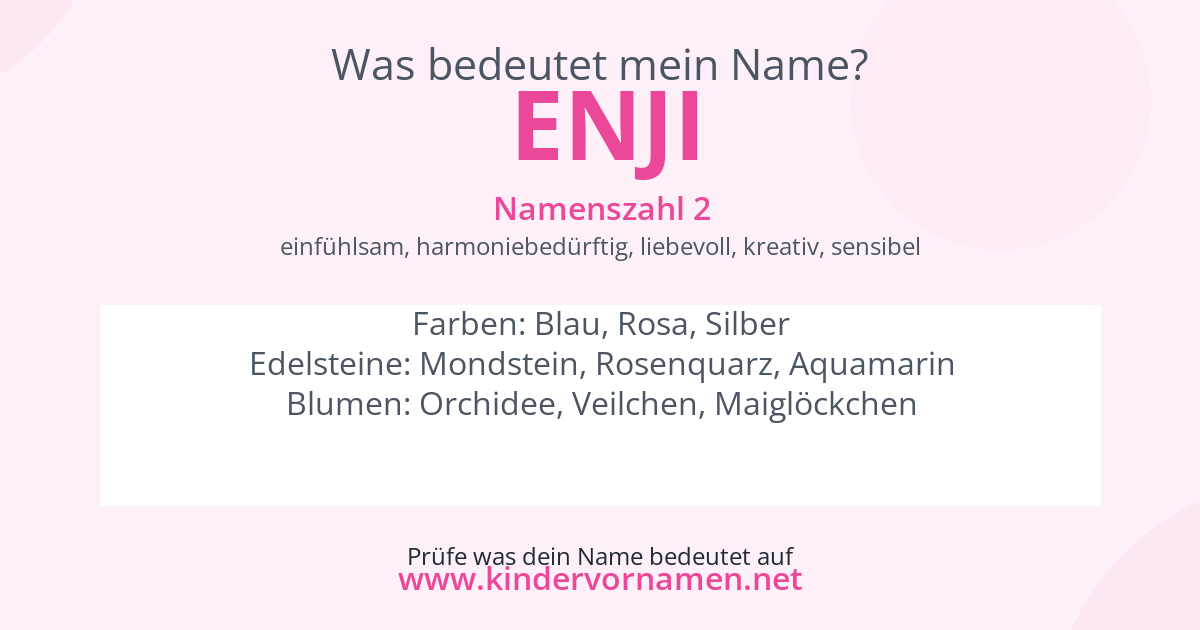 Was bedeutet der Name Enji?