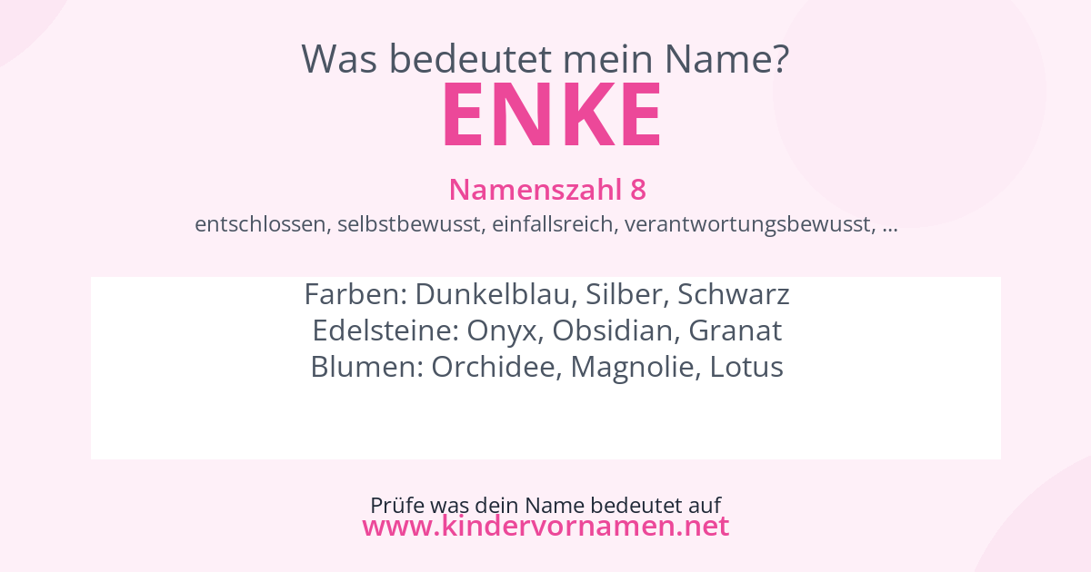 Was bedeutet der Name Enke?