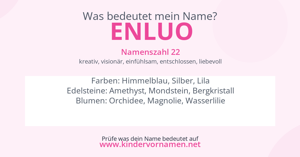 Was bedeutet der Name Enluo?