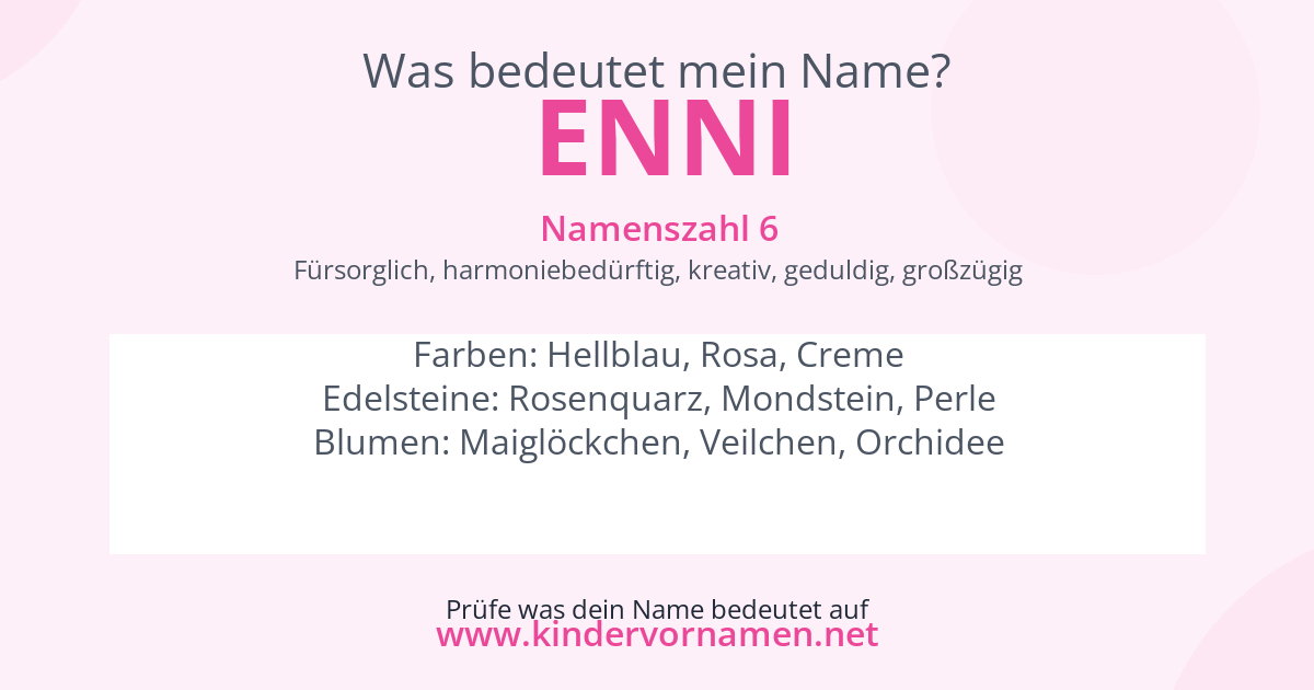 Was bedeutet der Name Enni?