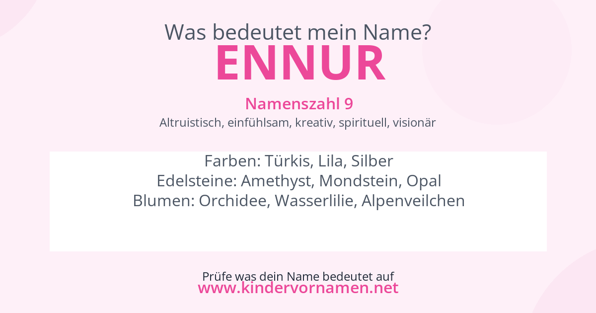 Was bedeutet der Name Ennur?