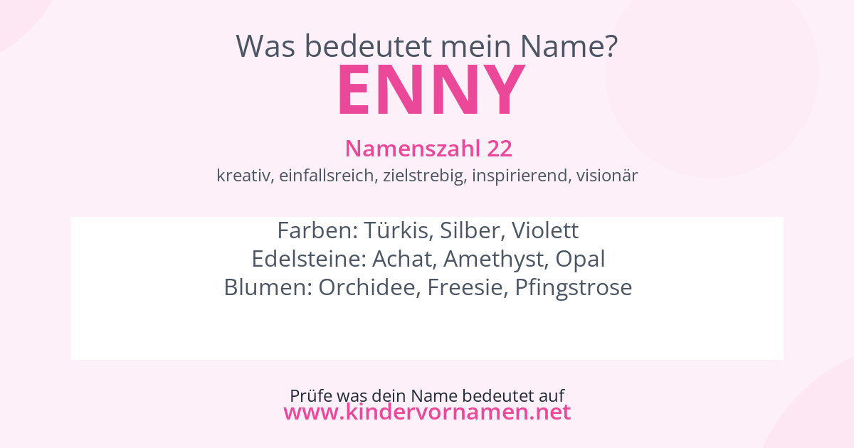 Was bedeutet der Name Enny?