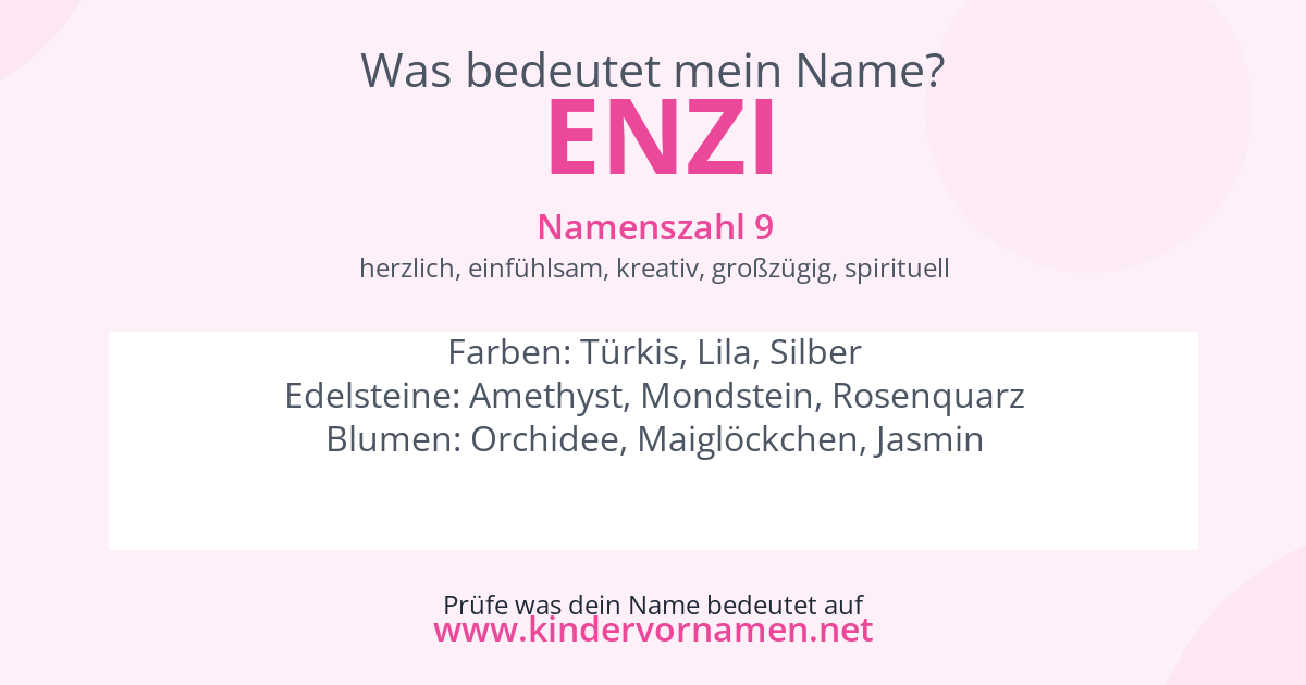 Was bedeutet der Name Enzi?