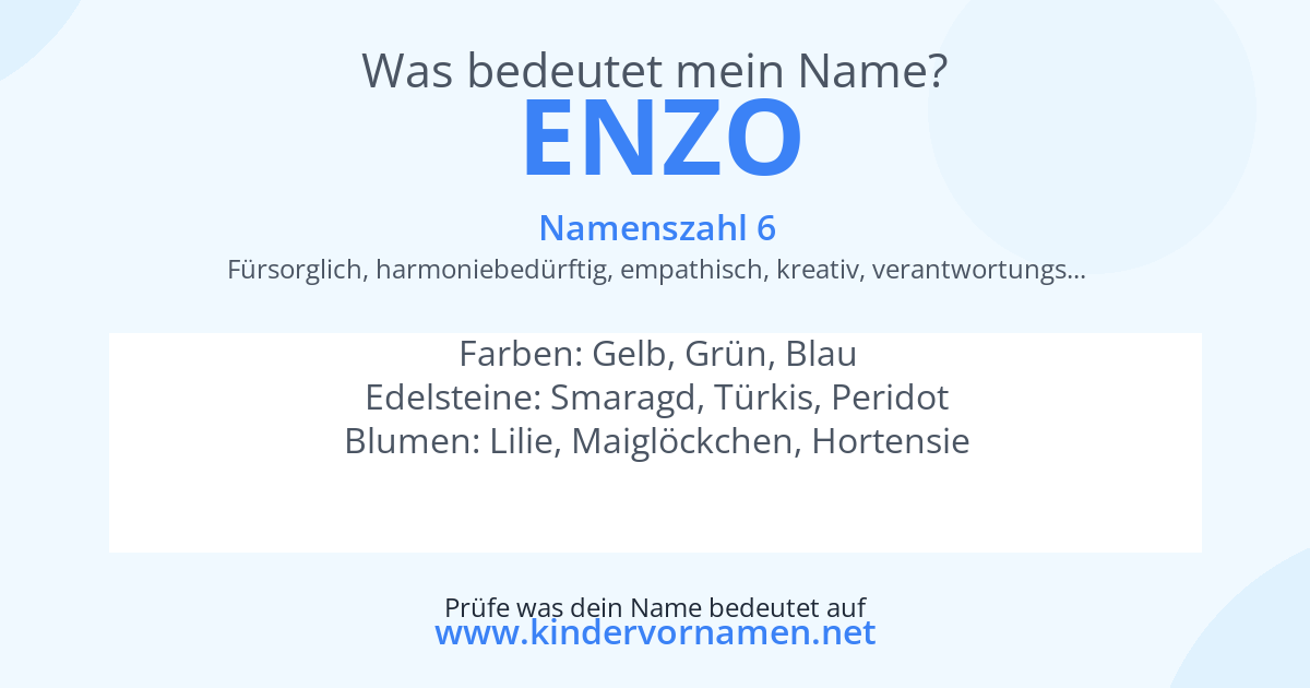 Was bedeutet der Name Enzo?