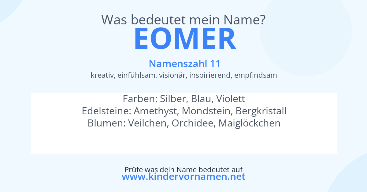 Was bedeutet der Name Eomer?