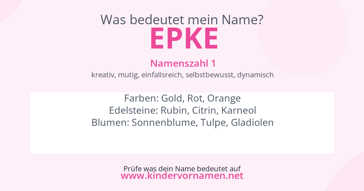 Was bedeutet der Name Epke?