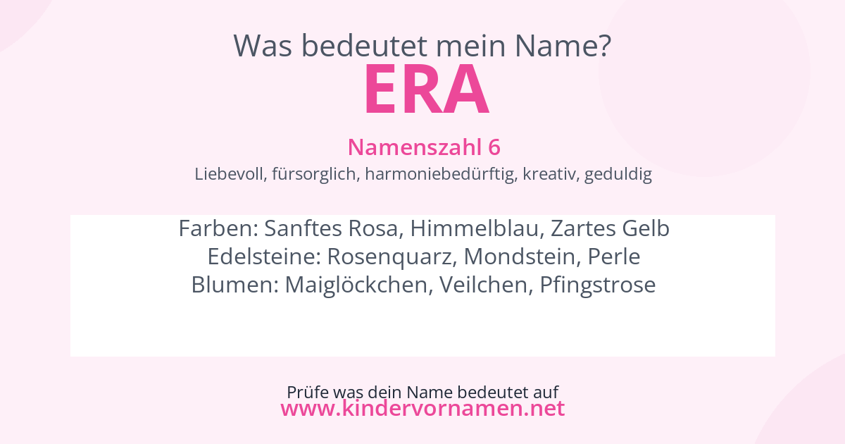 Was bedeutet der Name Era?