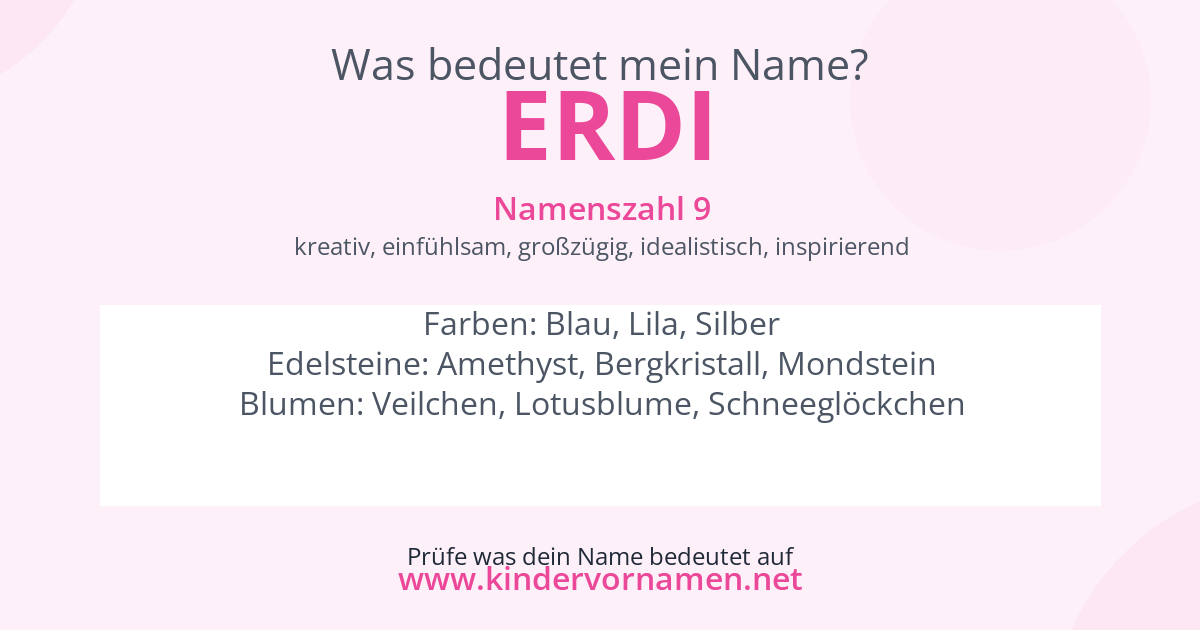 Was bedeutet der Name Erdi?