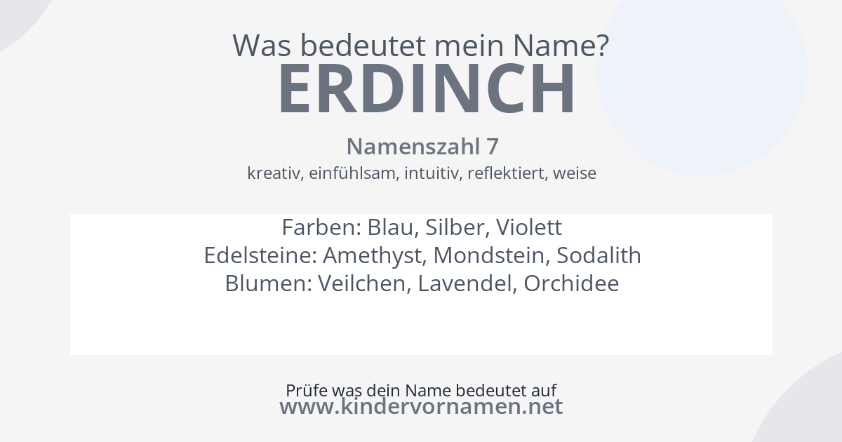 Was bedeutet der Name Erdinch?